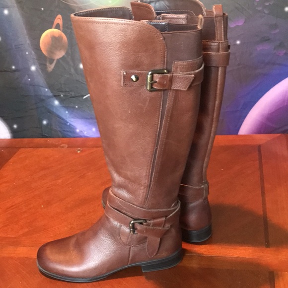 Naturalizer brown leather riding boots size 7.5M - Picture 14 of 16
